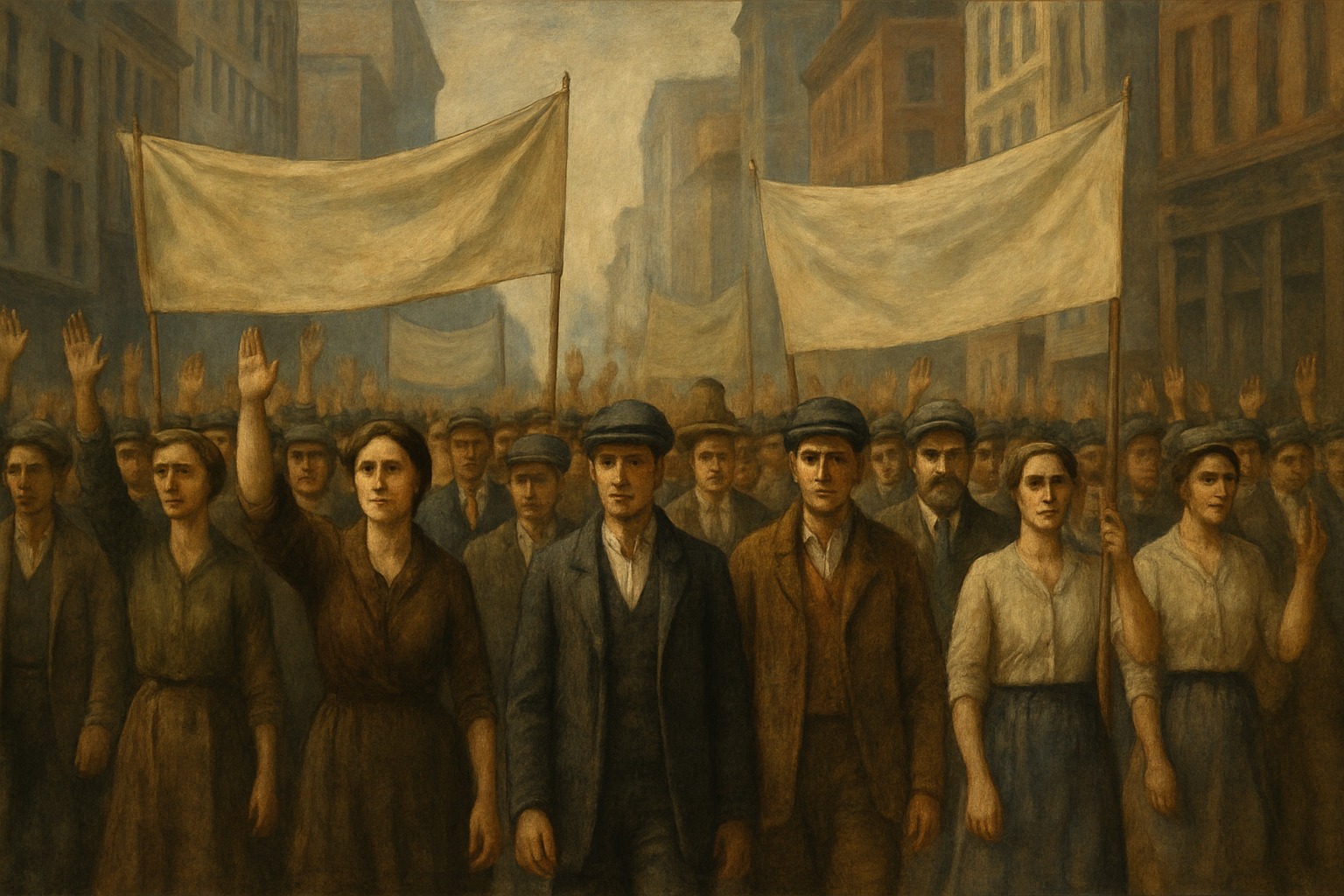 An early 20th-century labor march representing the American Federation of Labor