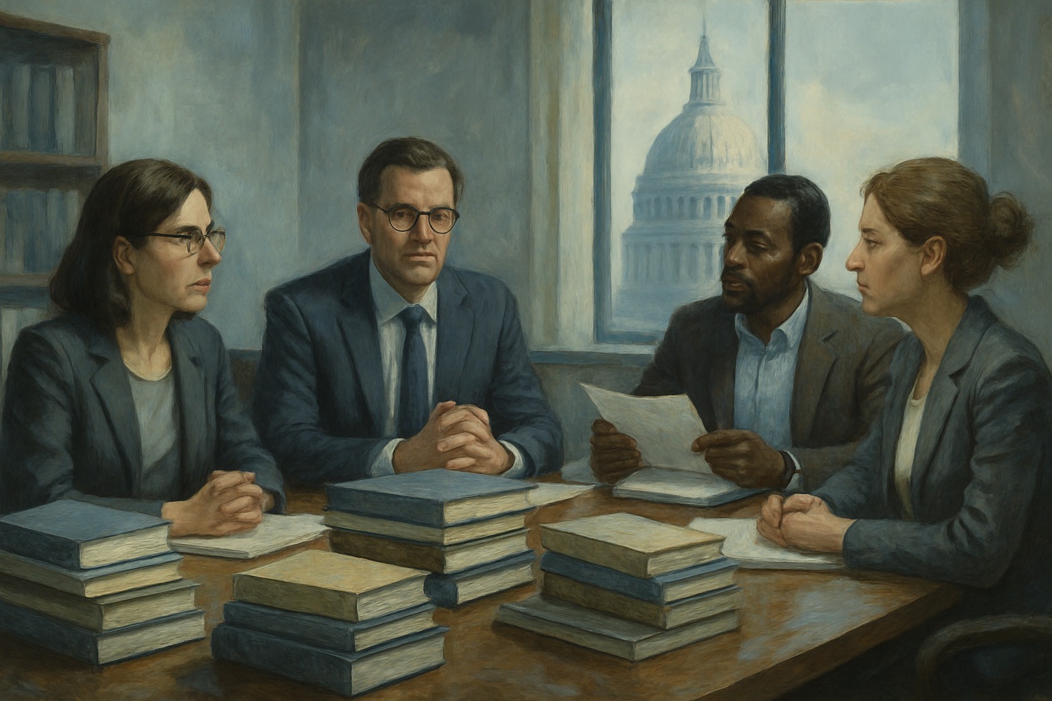 A policy think-tank conference room near the Capitol, the Heritage Foundation