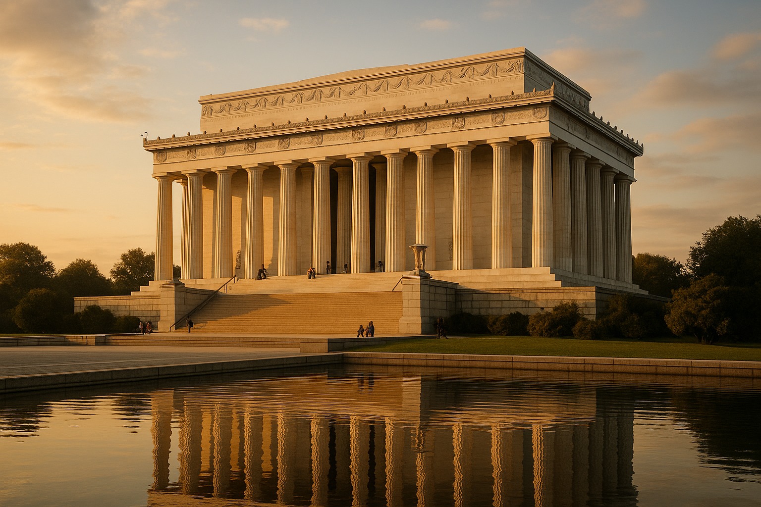 Illustration of the Lincoln Memorial on the National Mall in Washington, D.C.