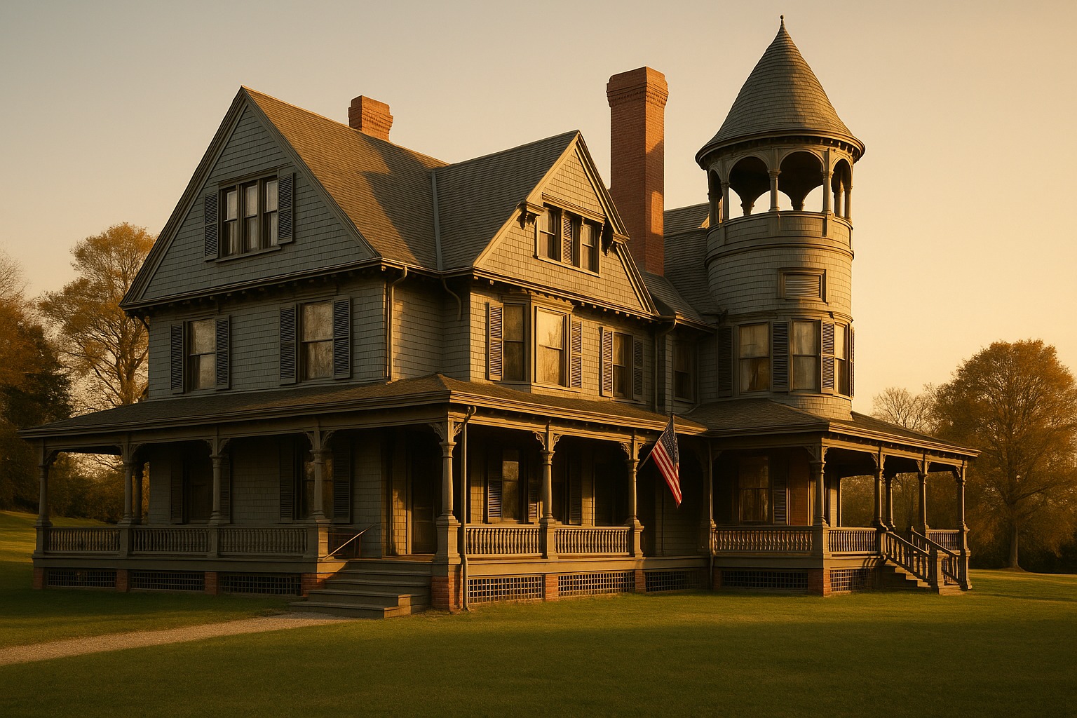Illustration of Sagamore Hill, Theodore Roosevelt's home in Oyster Bay, New York