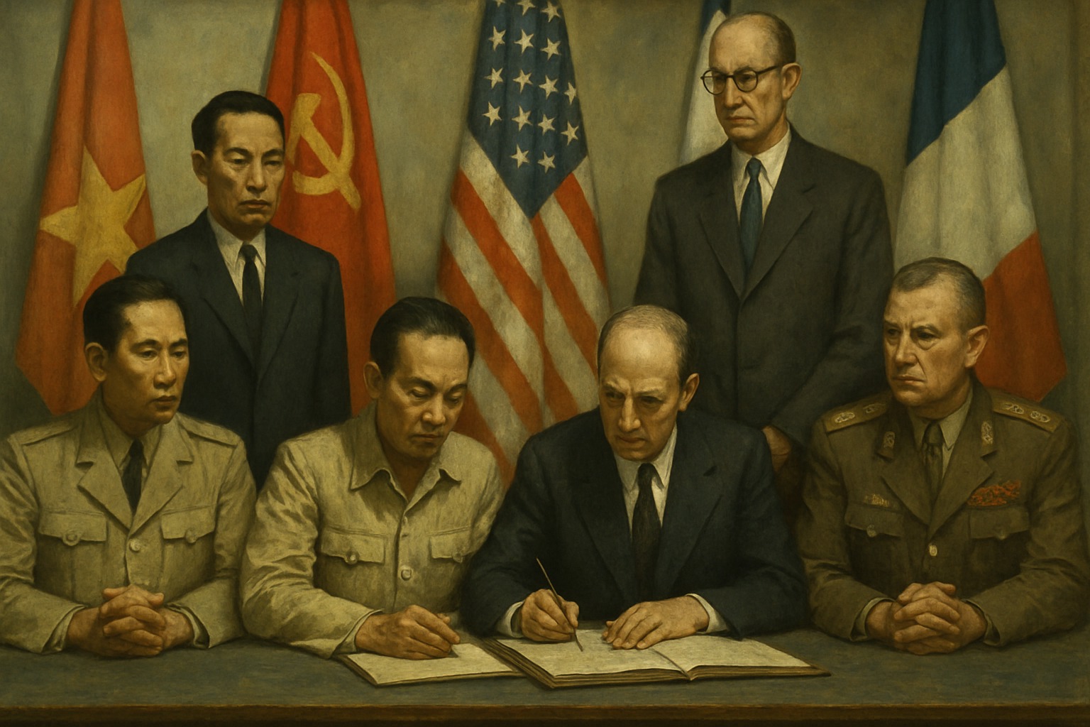 A 1950s SEATO treaty signing ceremony among Cold War allies
