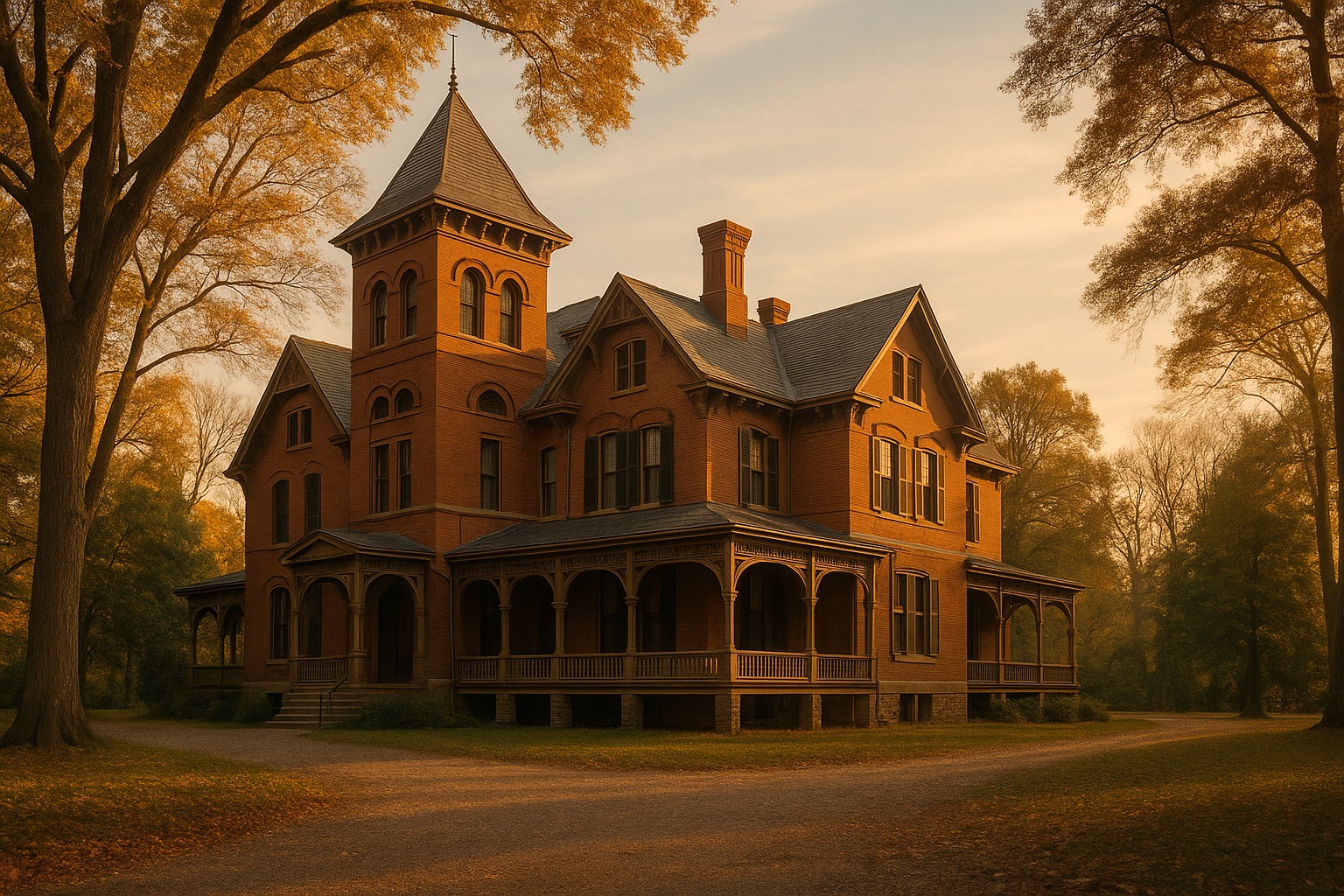 Illustration of Spiegel Grove, Rutherford B. Hayes's estate in Fremont, Ohio