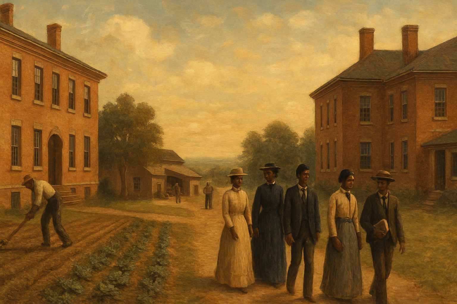 The campus of a late 19th-century Black vocational college, Tuskegee Institute