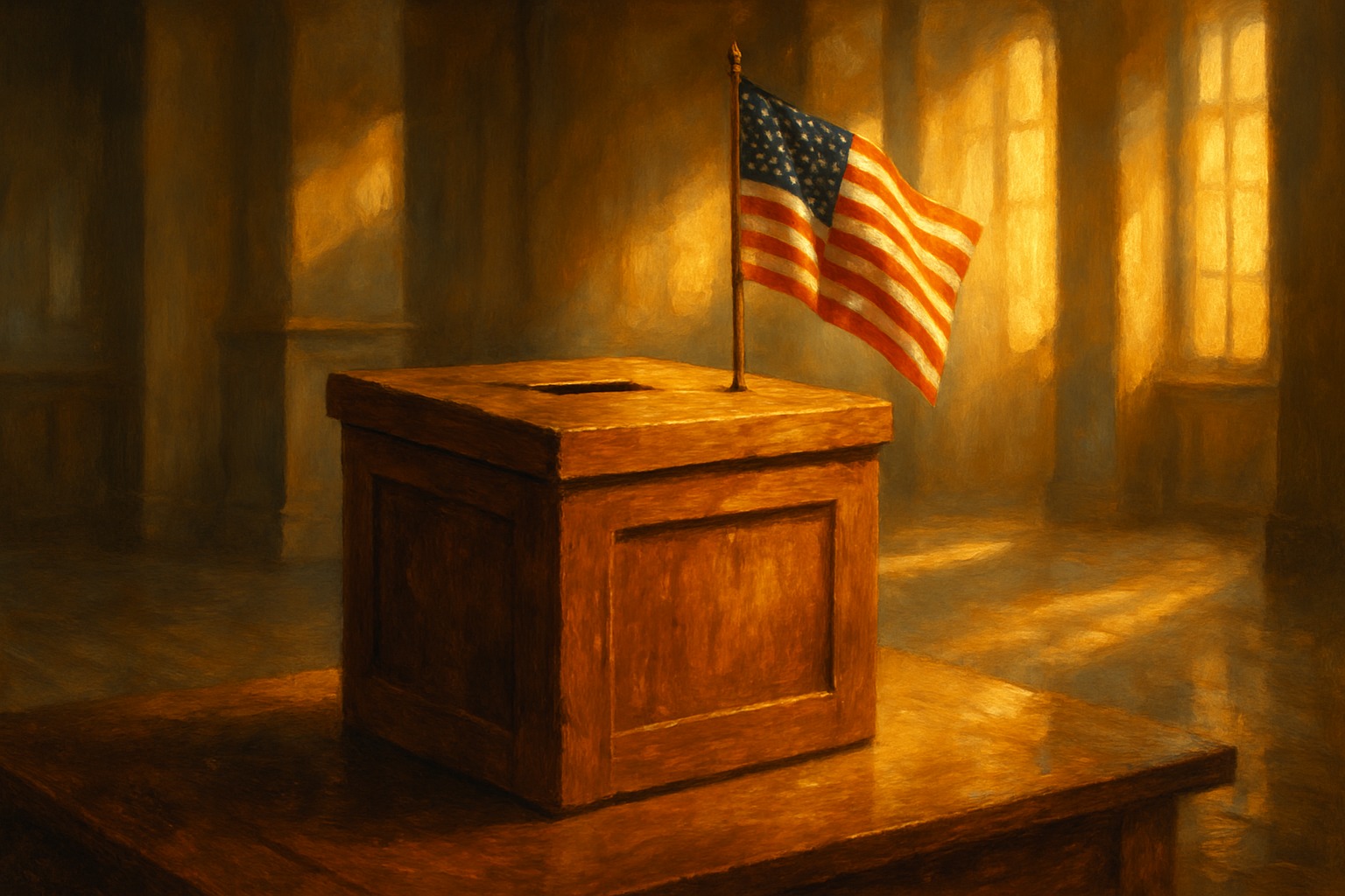 Illustration representing the Twenty-sixth Amendment and the voting age of eighteen