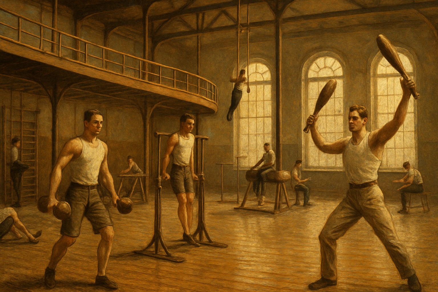 A late 19th-century YMCA gymnasium